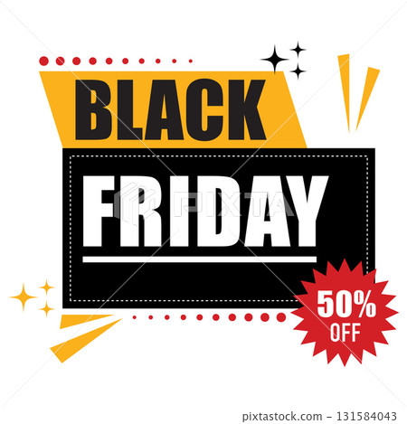 Black Friday Banner Flyer Flat Design for Sale Promotion Discount.Vector Illustration Black Friday Banner Flyer Flat Design for Sale Promotion Discount.Vector Illustration 131584043
