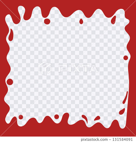 Blood Frame Background Drip Border.Spooky Red Splash Halloween Graphic Vector Illustration. 131584091