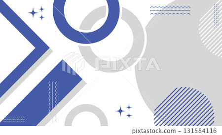 Abstract modern geometric background with blue, gray, and white shapes. Minimal vector design Abstract modern geometric background with blue, gray, and white shapes. Minimal vector design 131584116