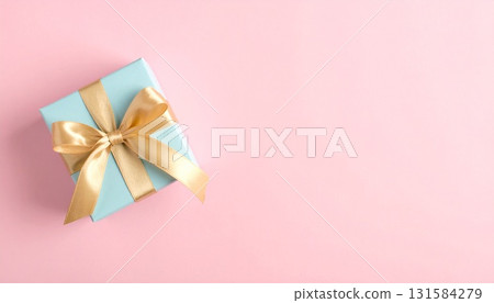 Christmas campaign poster material at night with warm light and reflections of gifts 131584279