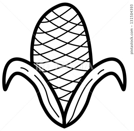sweetcorn outline cartoon, sweetcorn doodle art sweetcorn outline cartoon, sweetcorn doodle art 131584393