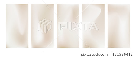 Elegant pearl and cream gradient wallpaper. Warm neutral pastel texture for minimalist home screen or luxury phone background. Vector illustration 131586412