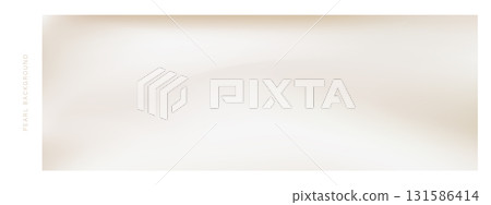 Pearl cream and nacreous vector banner with minimalistic style. Smooth pale ecru gradient and sandy waves for neutral designs 131586414