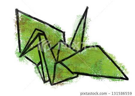 Crane, Origami crane, Paper crane, Green tea, Cute, Simple, Beautiful, Watercolor, Hand-drawn, Japanese style, Matcha, Astringent Crane, Origami crane, Paper crane, Green tea, Cute, Simple, Beautiful, Watercolor, Hand-drawn, Japanese style, Matcha, Astringent 131586559