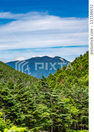 從清平小屋眺望的白松尾山。攀登南阿爾卑斯山的聖岳。 從清平小屋眺望的白松尾山。攀登南阿爾卑斯山的聖岳。 131586652