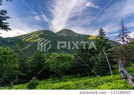 從聖台眺望聖山（前聖山）和甲聖山。聖山正在攀登南阿爾卑斯山。 131586695