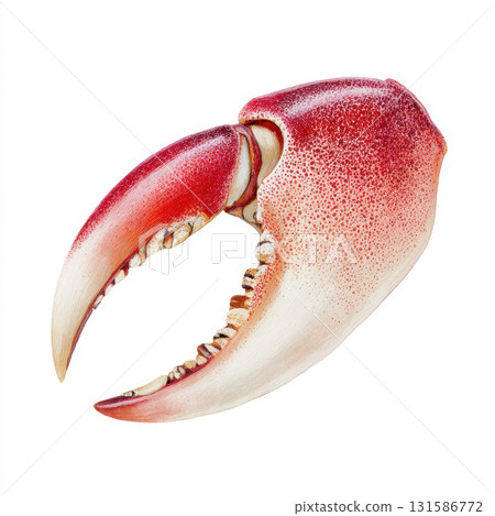 Crab claw seafood element textured realistic isolated red white shellfish crab claw seafood element with textured and realistic detail isolated white background showing red and white shellfish Crab claw seafood element textured realistic isolated red white shellfish crab claw seafood element with textured and realistic detail isolated white background showing red and white shellfish 131586772