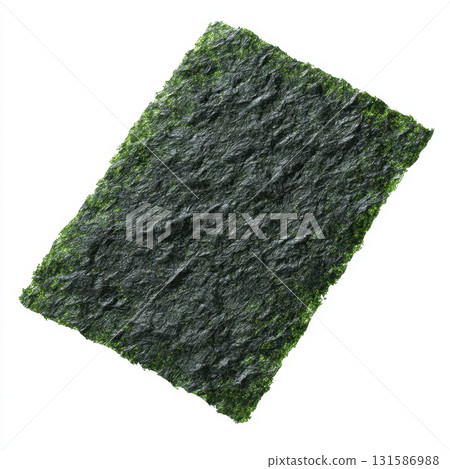 Seaweed sheet Japanese ingredient textured flat green dried healthy snack isolated food. Seaweed sheet textured flat green dried healthy snack isolated white background popular Japanese ingredient 131586988