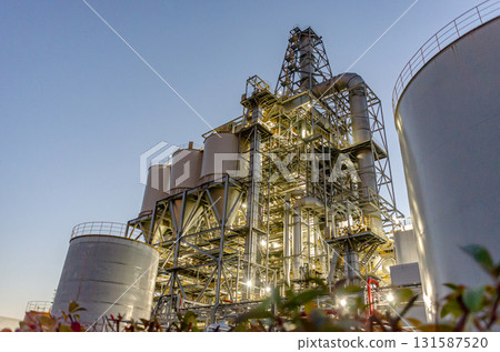 Biomass power plant morning view 131587520