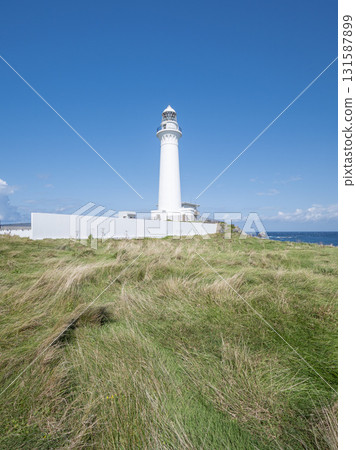 Shiriyasaki Lighthouse on a clear autumn day, Higashidori Village, Aomori Prefecture, late September 131587899