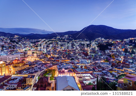 Night view of Guanajuato, Mexico 131588021