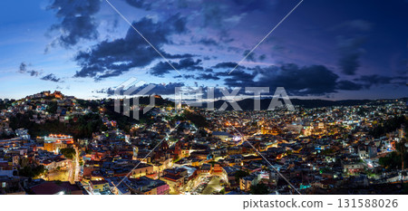 Night view of Guanajuato, Mexico - Panorama 131588026