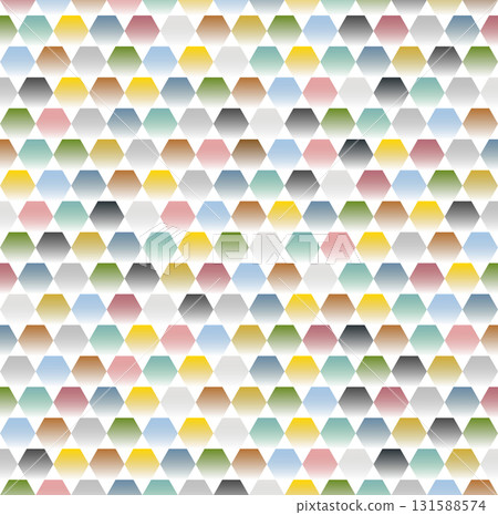 Metallic background material made of honeycomb-shaped hexagons Metallic background material made of honeycomb-shaped hexagons 131588574