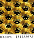 Luxurious Gold and Silver Arches Seamless Pattern 131588678