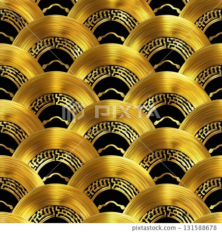 Luxurious Gold and Silver Arches Seamless Pattern Luxurious Gold and Silver Arches Seamless Pattern 131588678