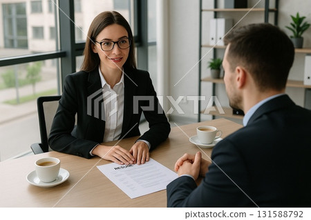 Business interview scenarios and career steps 131588792