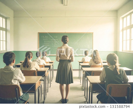 Students and teachers attending classes Students and teachers attending classes 131588794