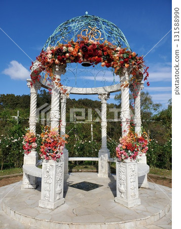 Rose Arch and Blue Sky - Front 131588990