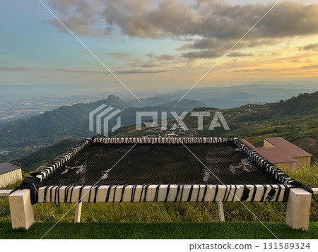 nest bed on the cliff of mountain with mountain view nest bed on the cliff of mountain with mountain view 131589324