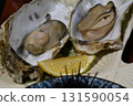 Dinner at the guesthouse: a mountain of seafood: hairy crab, sea urchin, oysters 131590054