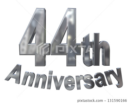 3DCG text "44th Anniversary/44th Anniversary Mark Sparkle" 131590166