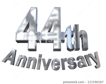 3DCG text "44th Anniversary/44th Anniversary Mark Sparkle" 131590167