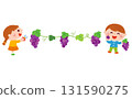 Illustration of children picking grapes 131590275