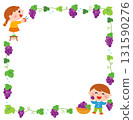 Frame material of children picking grapes 131590276