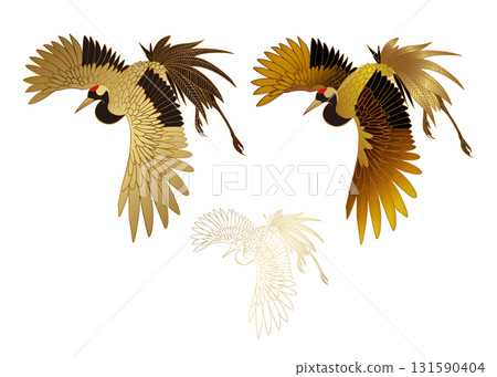 鶴展翅飛翔 131590404