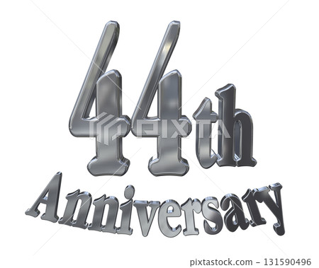 3DCG文字“44週年/44週年紀念馬克·斯帕克” 131590496