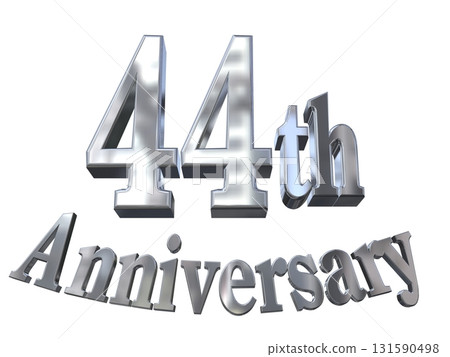 3DCG文字“44週年/44週年紀念馬克·斯帕克” 3DCG文字“44週年/44週年紀念馬克·斯帕克” 131590498