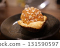 homemade dessert cream puff 131590597