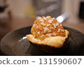 homemade dessert cream puff 131590607