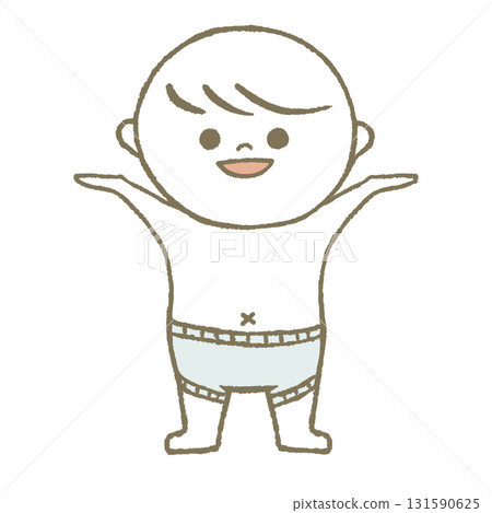 Children wearing diapers and pants Children wearing diapers and pants 131590625