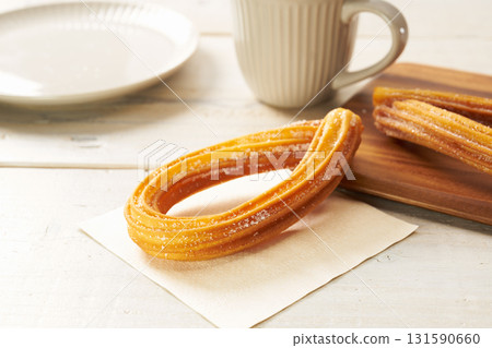 Churros: Image of Spanish fried pastry Churros: Image of Spanish fried pastry 131590660