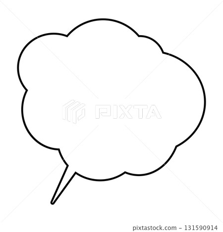 向量圖的雲形簡單語音氣泡 131590914