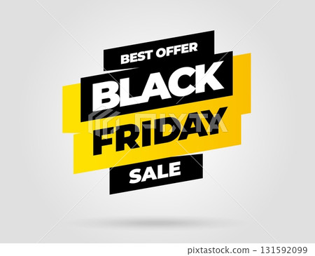 Black Friday sale banner template design. Vector illustration. Black Friday sale banner template design. Vector illustration. 131592099
