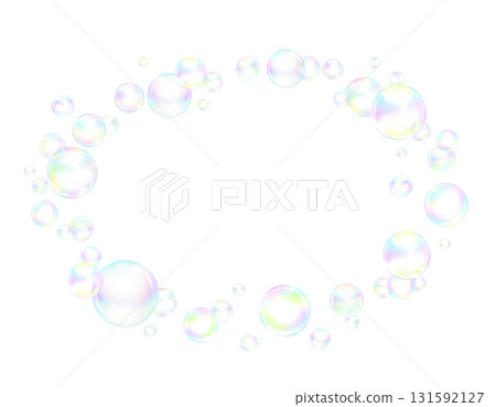手繪肥皂泡橢圓形框架 131592127
