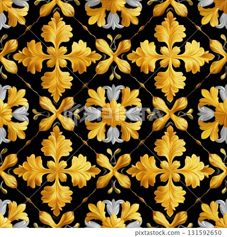 Luxurious Gold and Silver Arches Seamless Pattern Luxurious Gold and Silver Arches Seamless Pattern 131592650