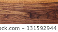 Texture of black walnut board with oil finish 131592944