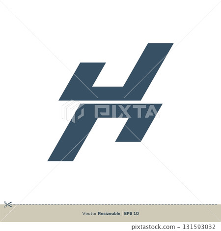 Letter H vector Logo Template illustration design 131593032