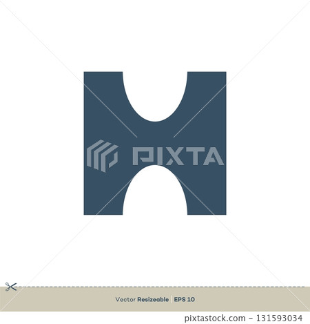Letter H vector Logo Template illustration design 131593034