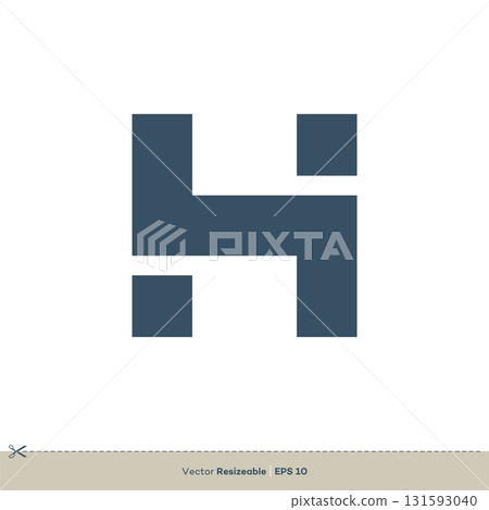 Letter H vector Logo Template illustration design 131593040