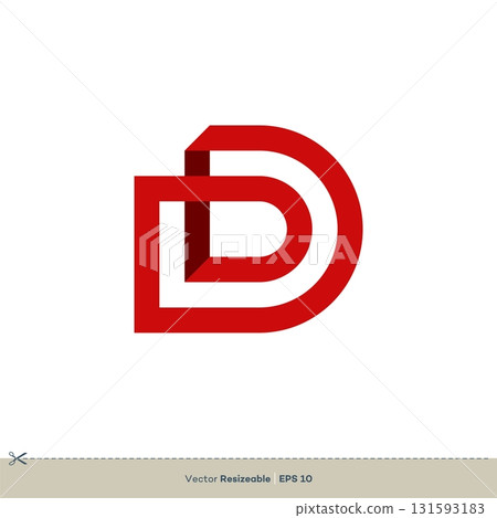Letter D Icon Vector Logo Template Flat Design 131593183
