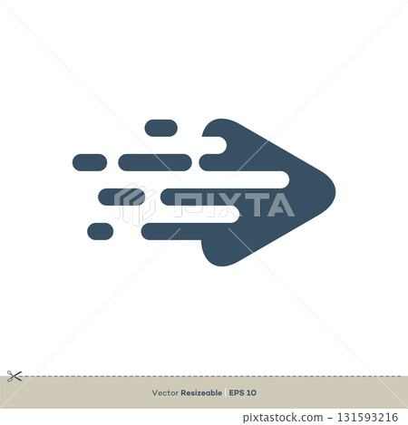 Fast Lines Arrow vector Logo Template...-插圖素材 [131593216] - PIXTA圖庫