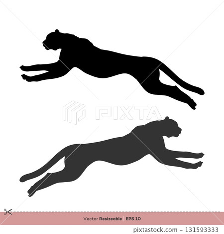 Running Cheetah Silhouette Vector Logo Template Illustration Design Running Cheetah Silhouette Vector Logo Template Illustration Design 131593333