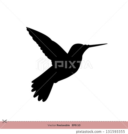 Hummingbird - Bird Silhouette Vector Logo Template Illustration Design Hummingbird - Bird Silhouette Vector Logo Template Illustration Design 131593355
