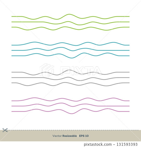 Colorful Lines of Wave Logo Template Illustration Design Colorful Lines of Wave Logo Template Illustration Design 131593393