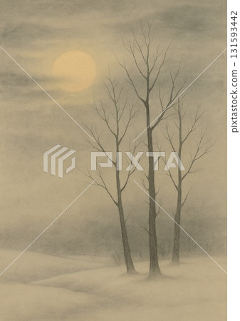 A silent winter scene A silent winter scene 131593442