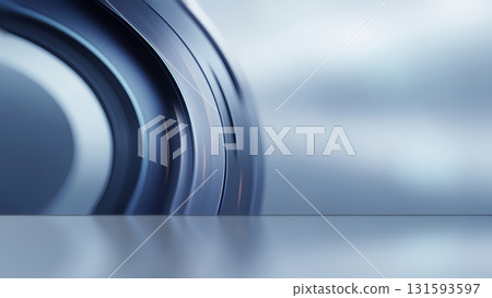 Curved lines blend together in a sleek design, showcasing a modern and minimalistic aesthetic against a soft background. 131593597